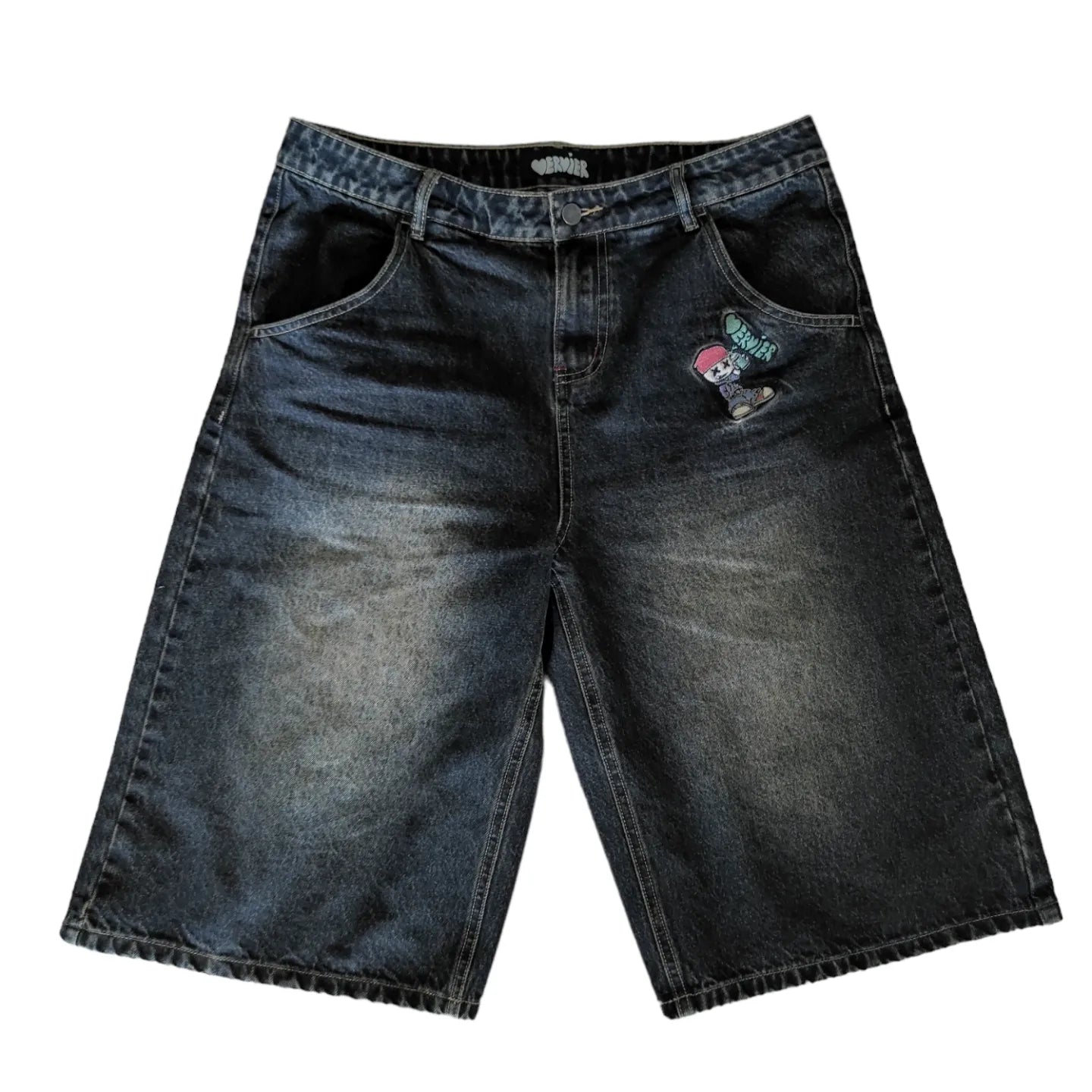 BAGGY DARK WASH JORTS